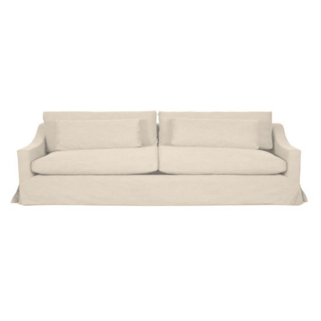 Hampton Feather Filled 3.5 Seater Sofa - Salt and Pepper image 0